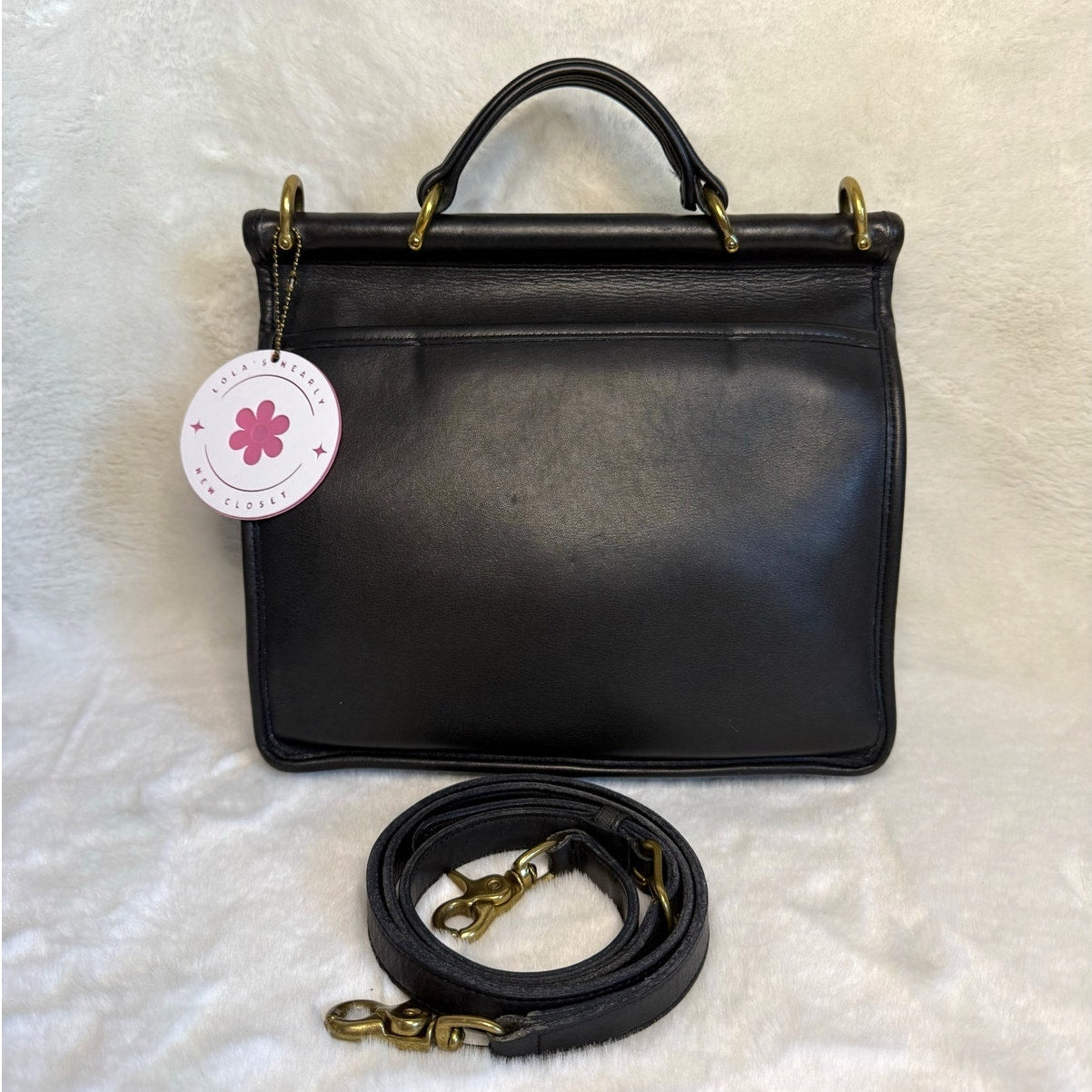 Vintaged Coach Willis 9927 Navy Top Handle Crossbody Shoulder Bag