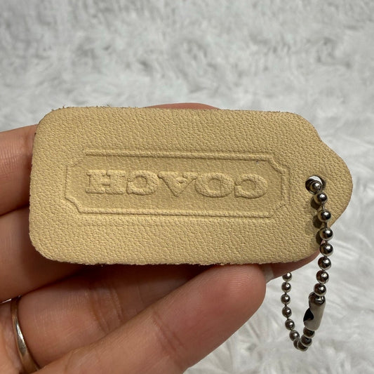 2" Vintage COACH Yellow Fob Bag Charm Hang tag Hangtag