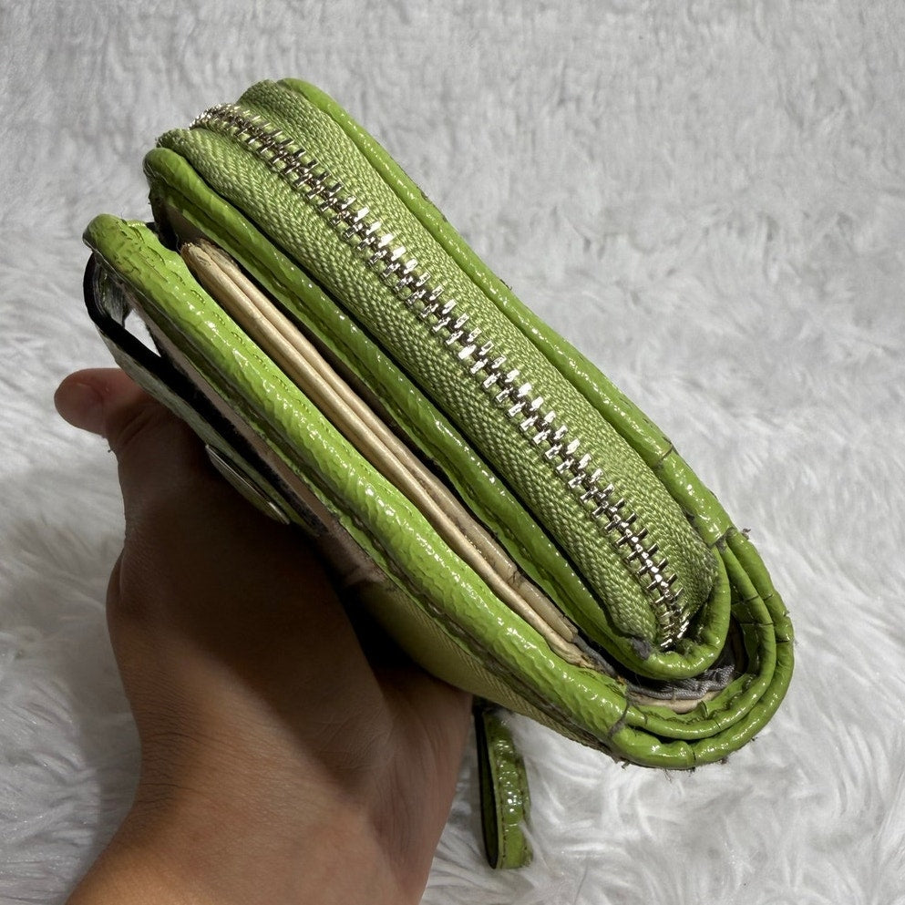 y2k Coach Lime Wallet