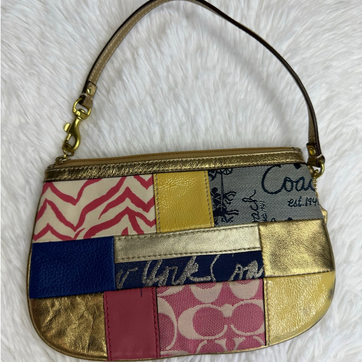 COACH Patchwork Large Wristlet
