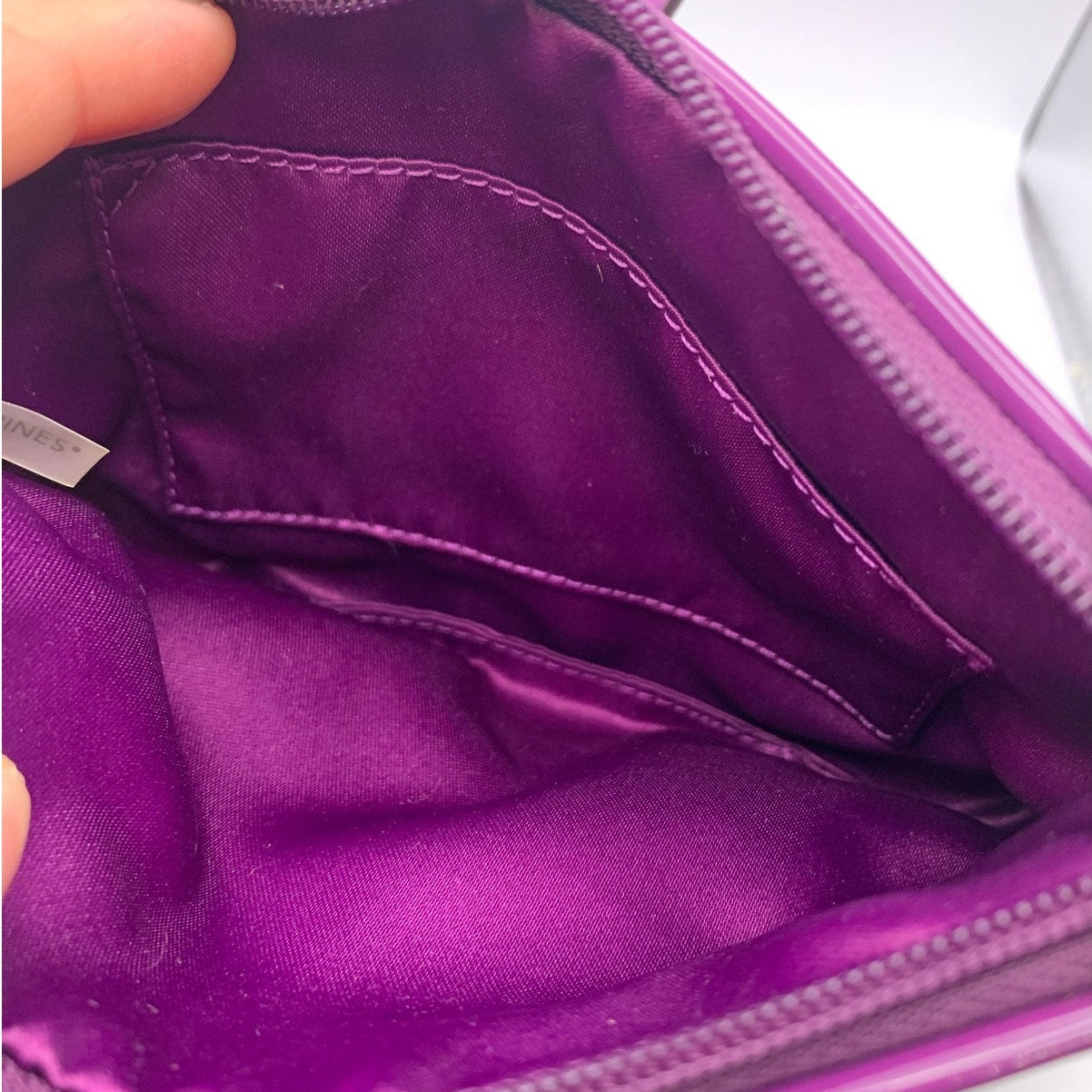 COACH Patent Leather Purple Heart Wristlet