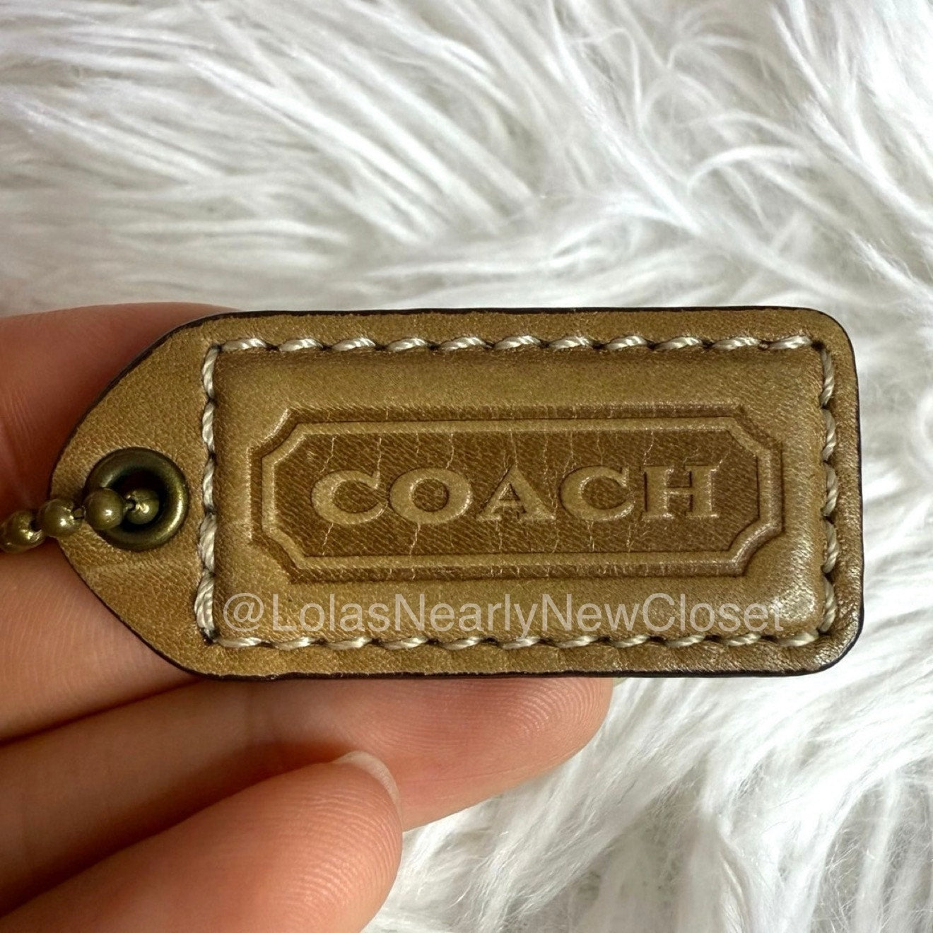 1.5" y2k COACH Fob Bag Charm Hang tag Hangtag