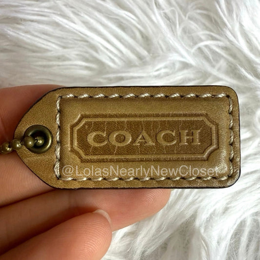 1.5" y2k COACH Fob Bag Charm Hang tag Hangtag