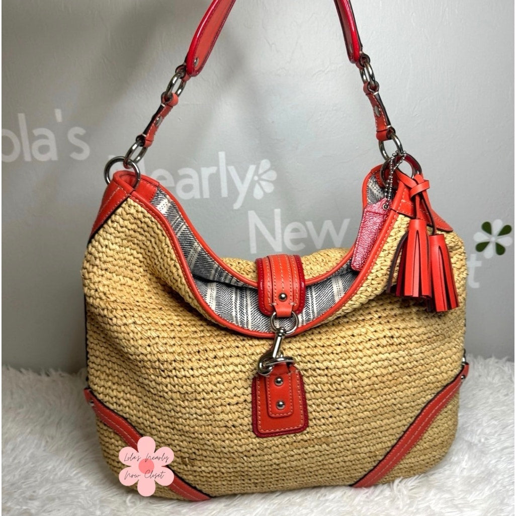 NWT COACH Straw Dogleash 22906 Hobo Shoulder Bag