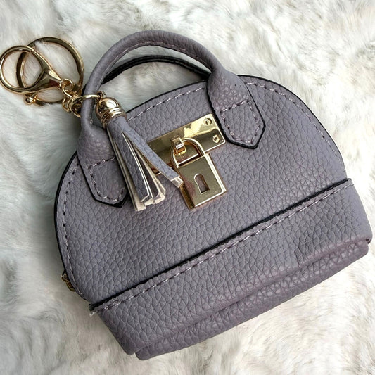 Mini Tote Bag Keychain Coin Purse Mini Pouch Zipper Fashion Charm Bag Charm