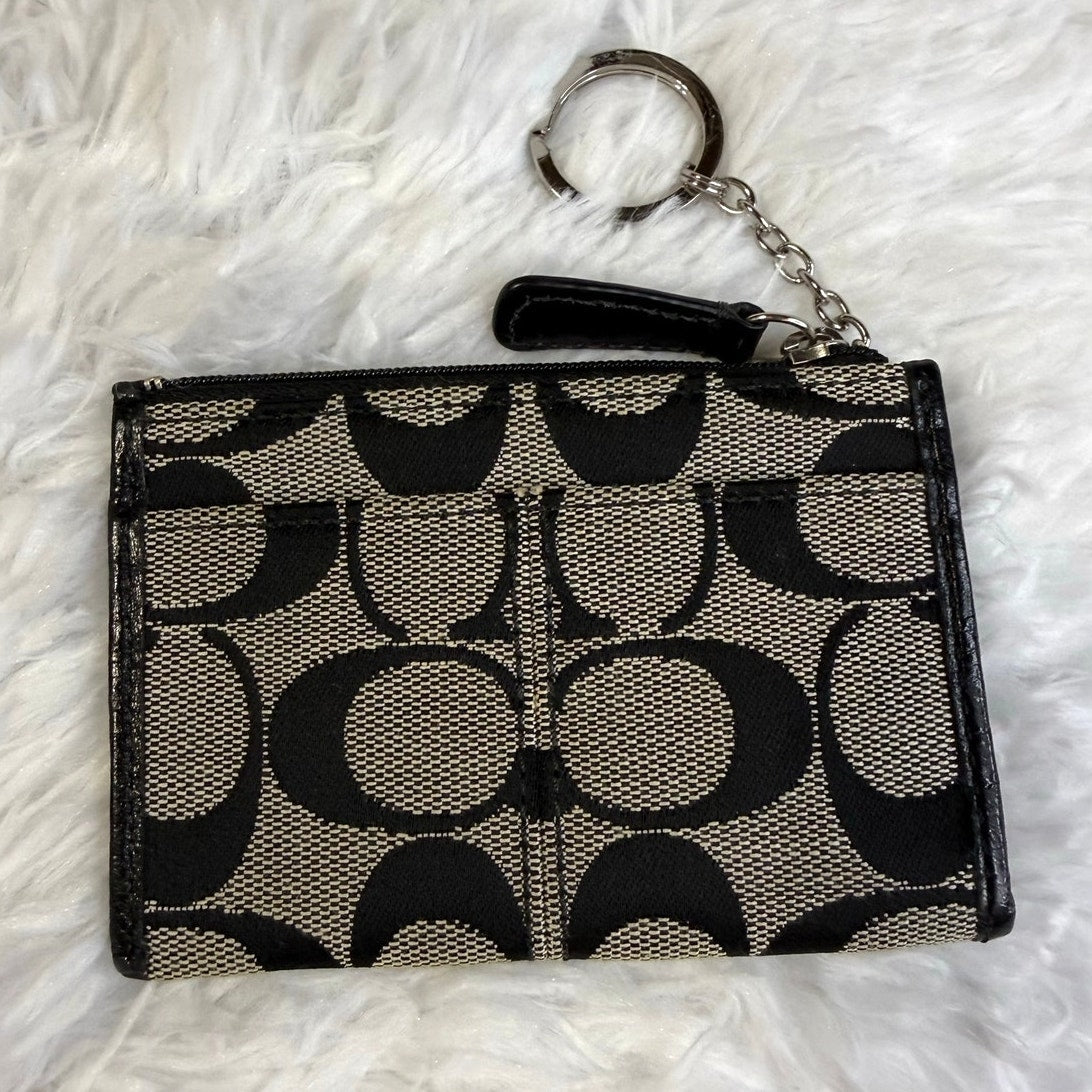 y2k Coach Black Carriage Card Holder Coin Purse Wallet