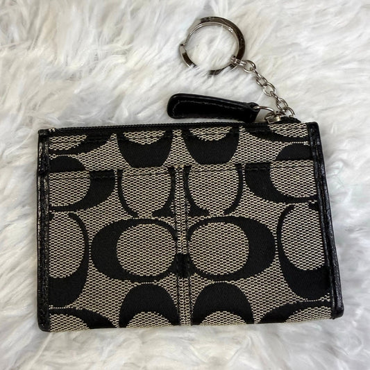 y2k Coach Black Carriage Card Holder Coin Purse Wallet