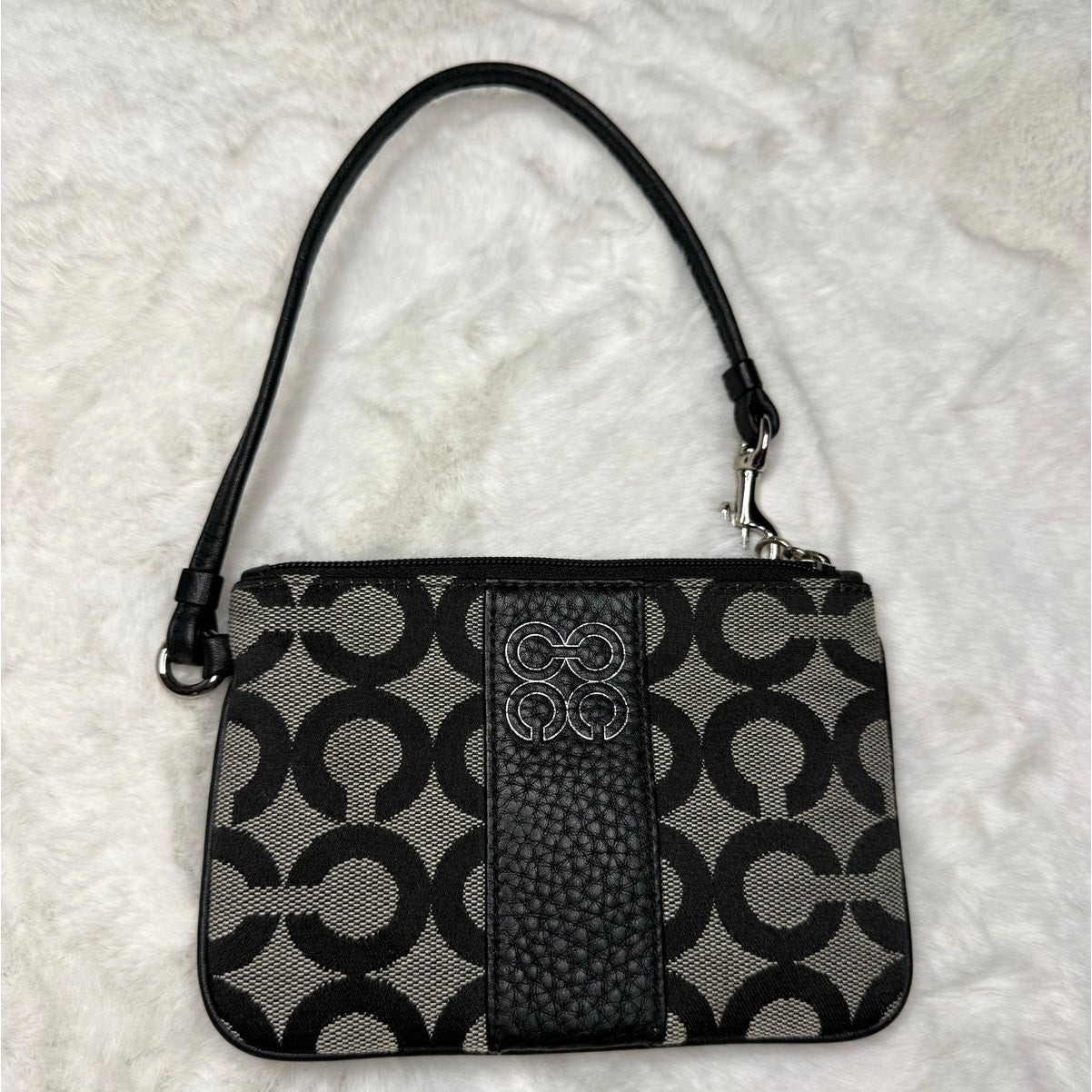 COACH Black Signature Wristlet