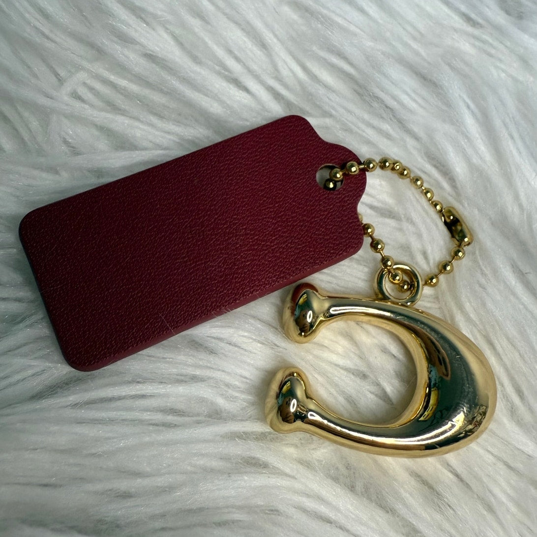 COACH "C" Hang Tag Key Fob Bag Charm