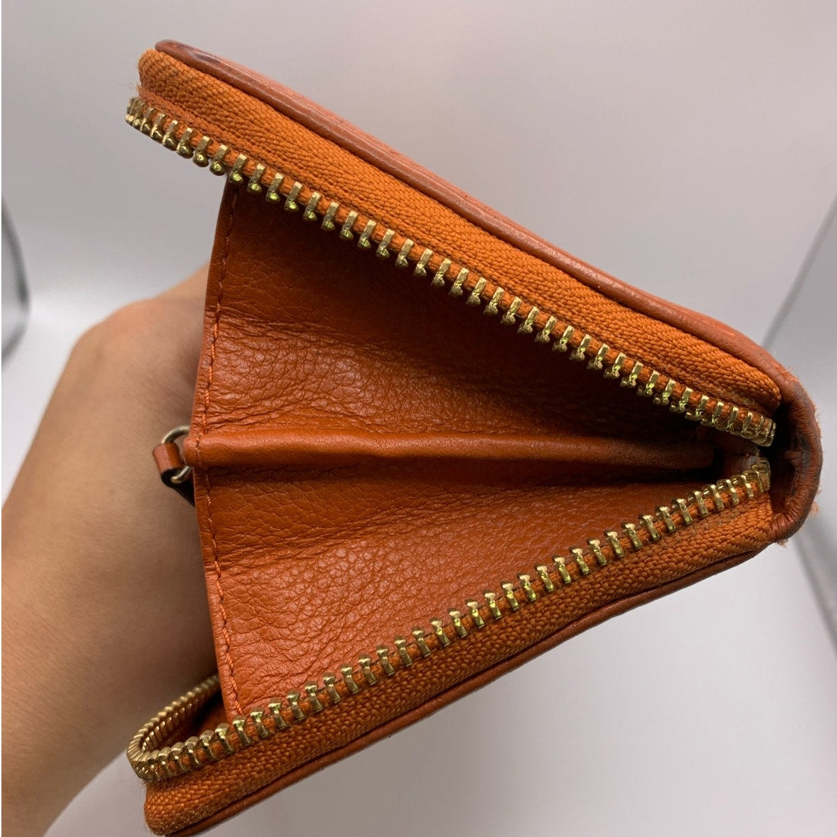 Michael Kors Burnt Orange Zip Around Wallet