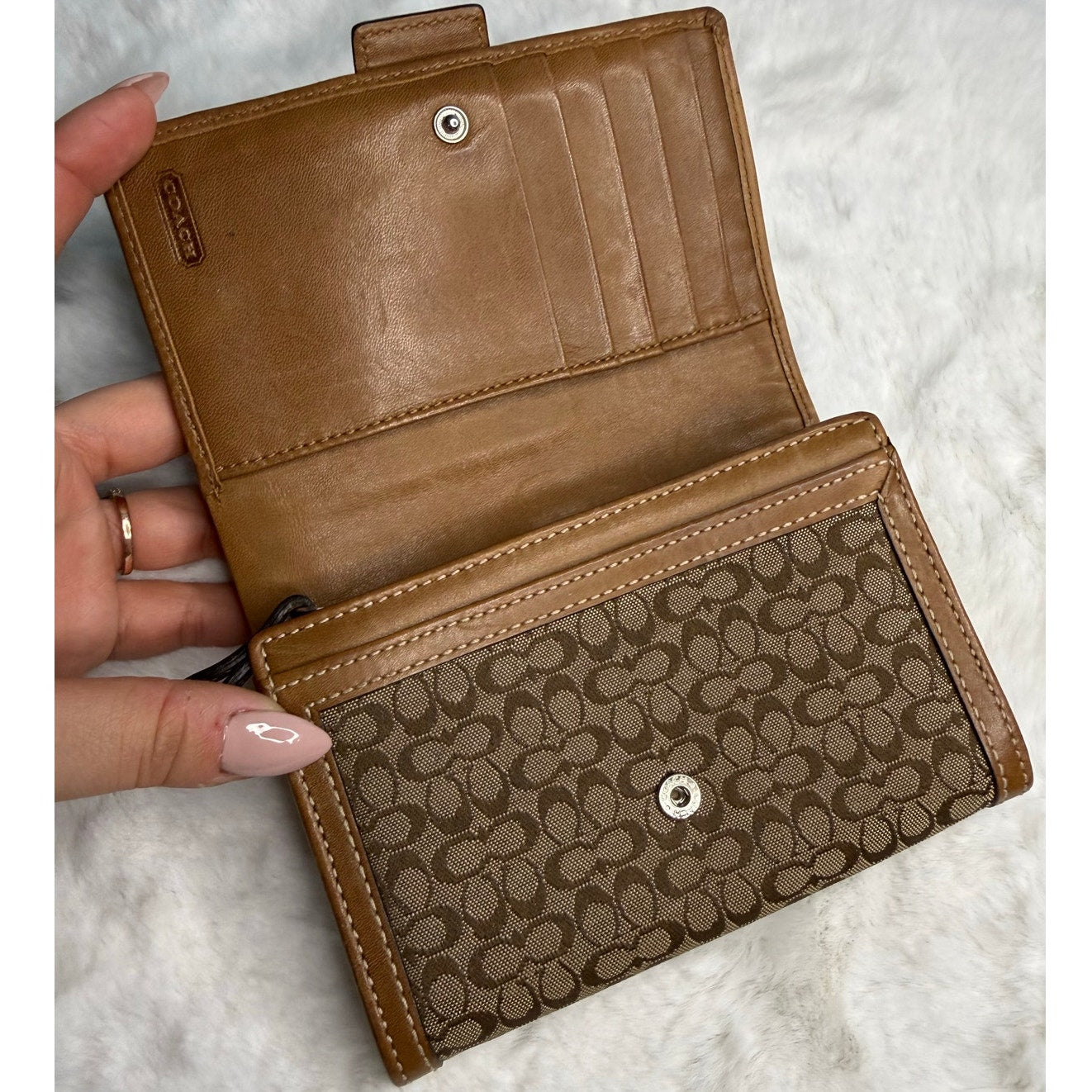 y2k Coach Vintage Brown Soho Buckle Wallet