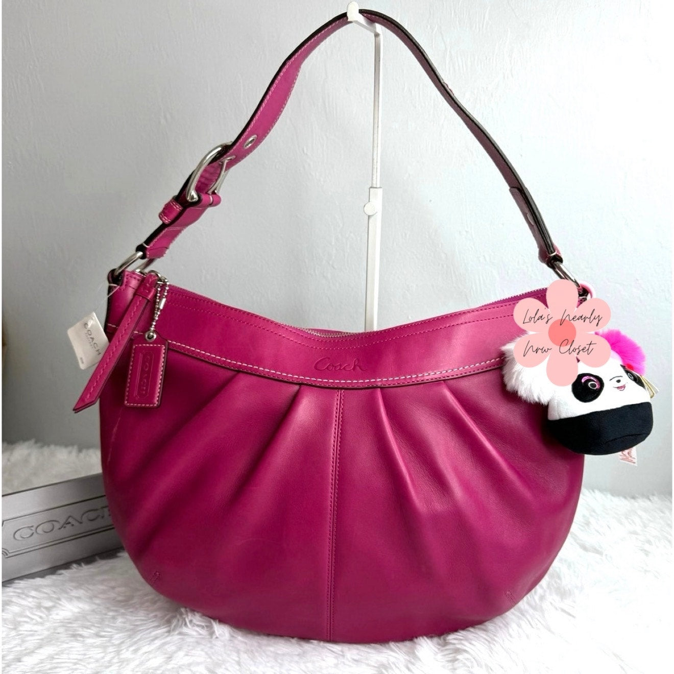 NWT y2k COACH Soho Pleated Leather Large Hobo Shoulder Bag F1373100