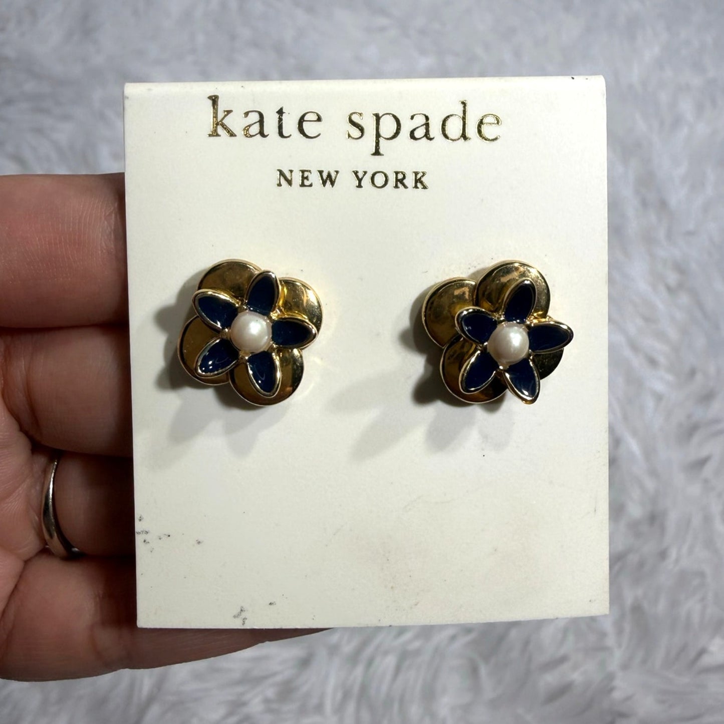 NWT Kate Spade New York Flower Pearl Earrings