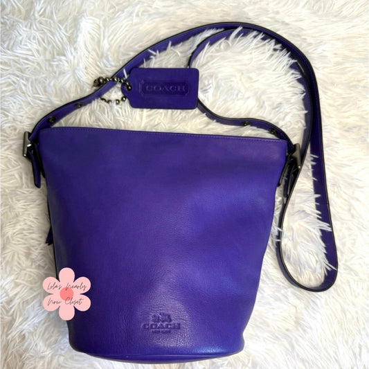 COACH 2014 Bleeker Sport Mini Duffle Purple 32281 Crossbody Shoulder Bag
