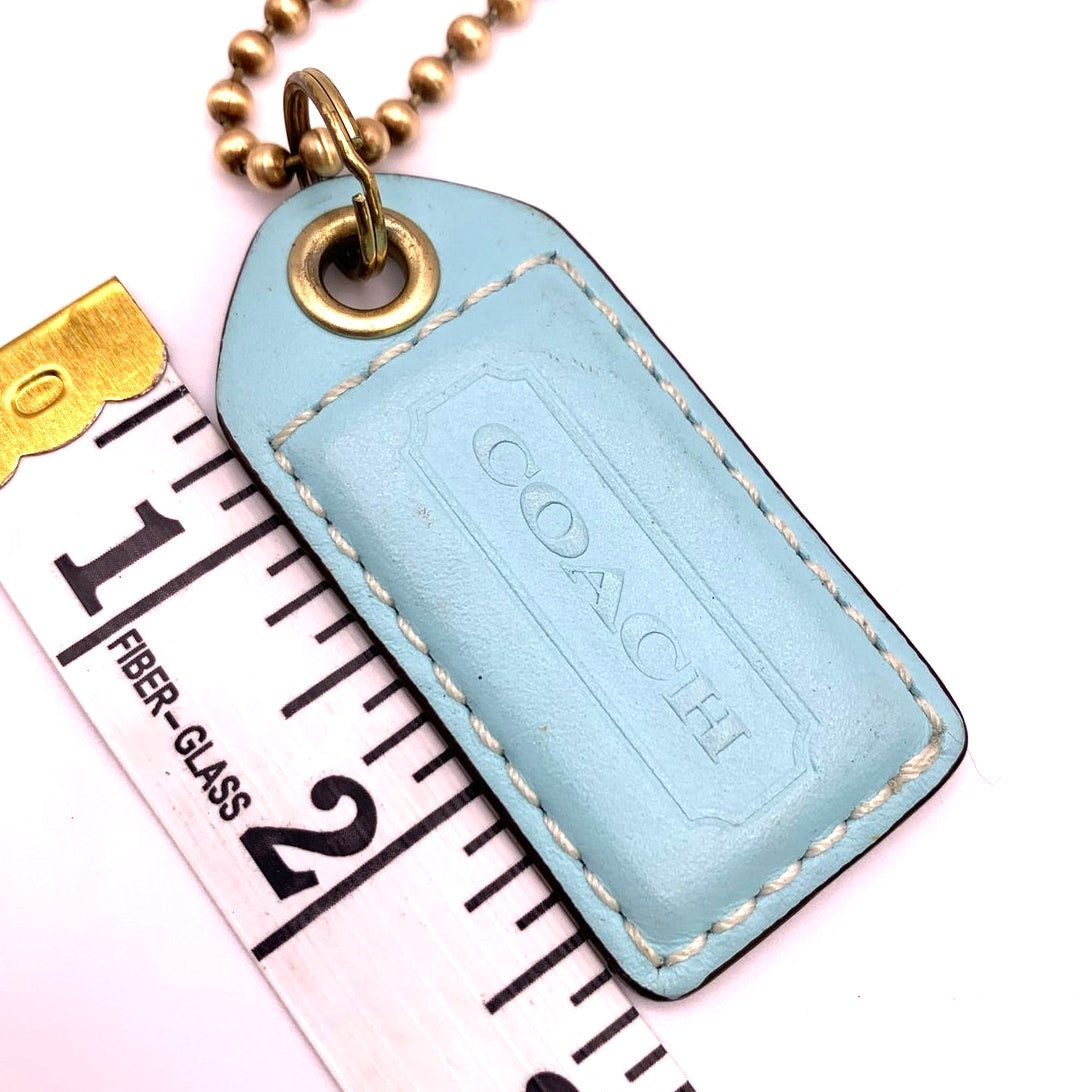 y2k COACH Vintage Light Blue Replacement Hang Tag Hangtag Bag