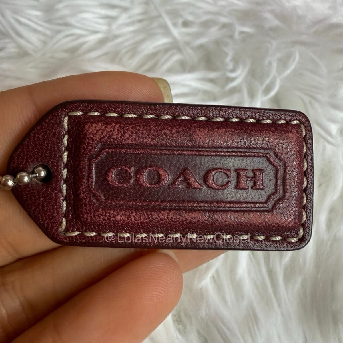 1.5" y2k COACH Fob Bag Charm Hang tag Hangtag