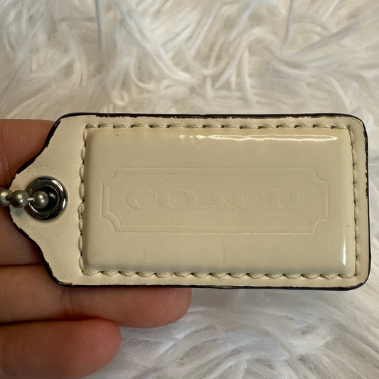2" COACH Patent Leather Fob Bag Charm Hang tag Hangtag