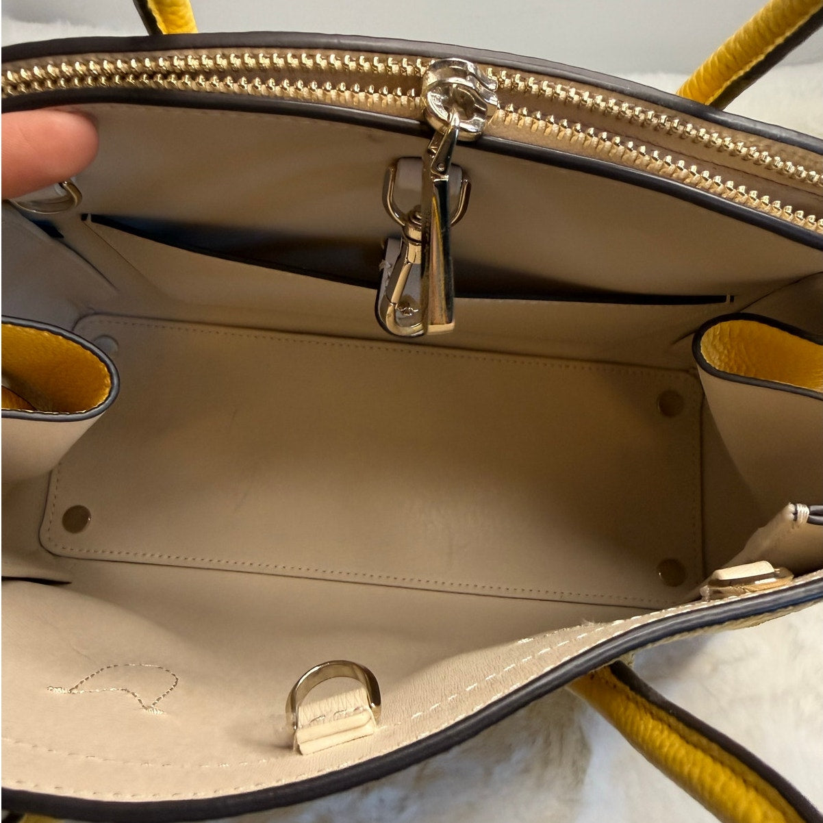 SALE Kate Spade Knott Medium Pebble Leather Satchel Morning Yellow