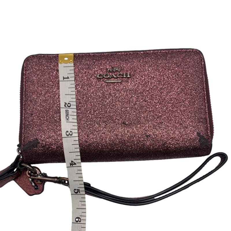 COACH Glitter Zip Around Wallet Wristlet