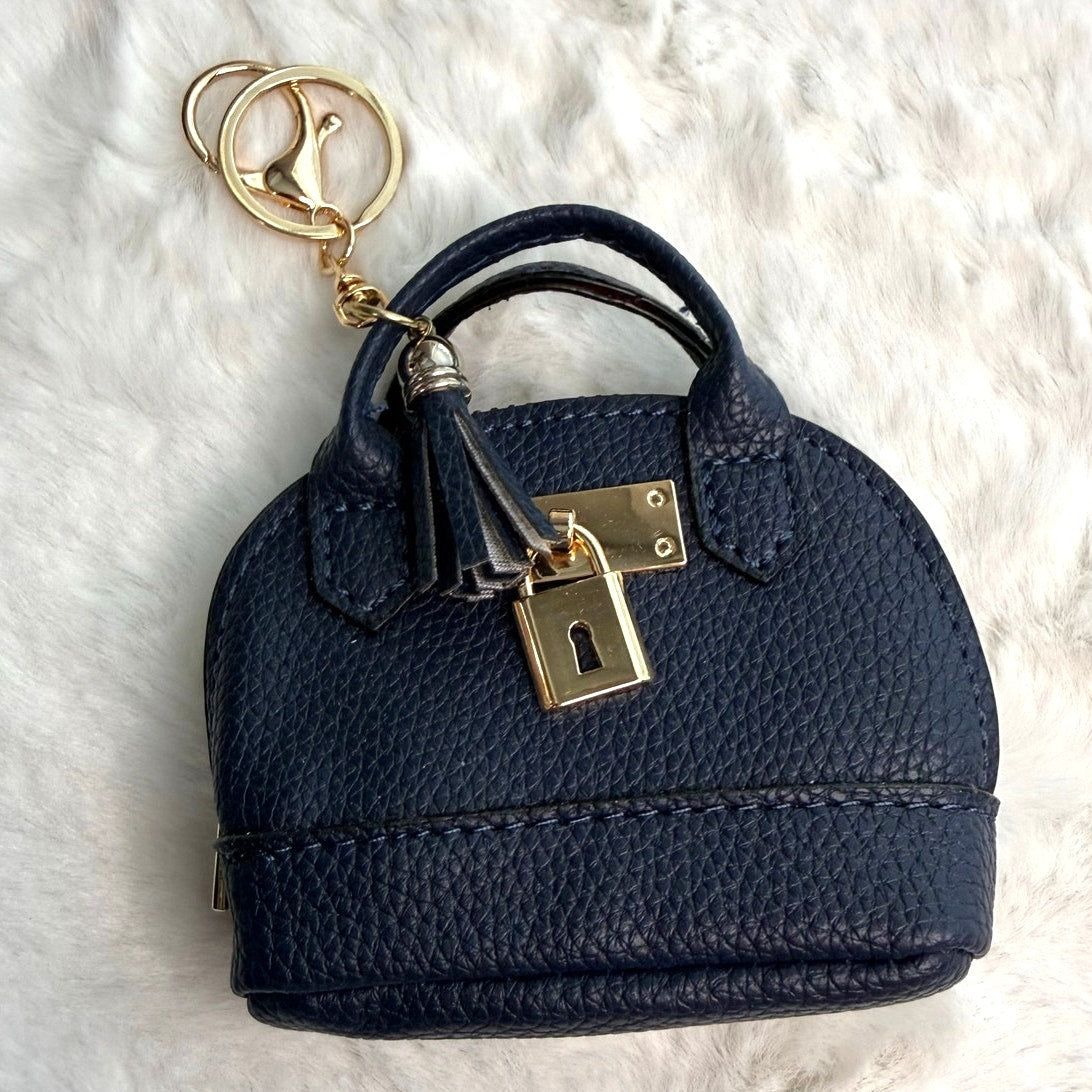 Mini Tote Bag Keychain Coin Purse Mini Pouch Zipper Fashion Charm Bag Charm