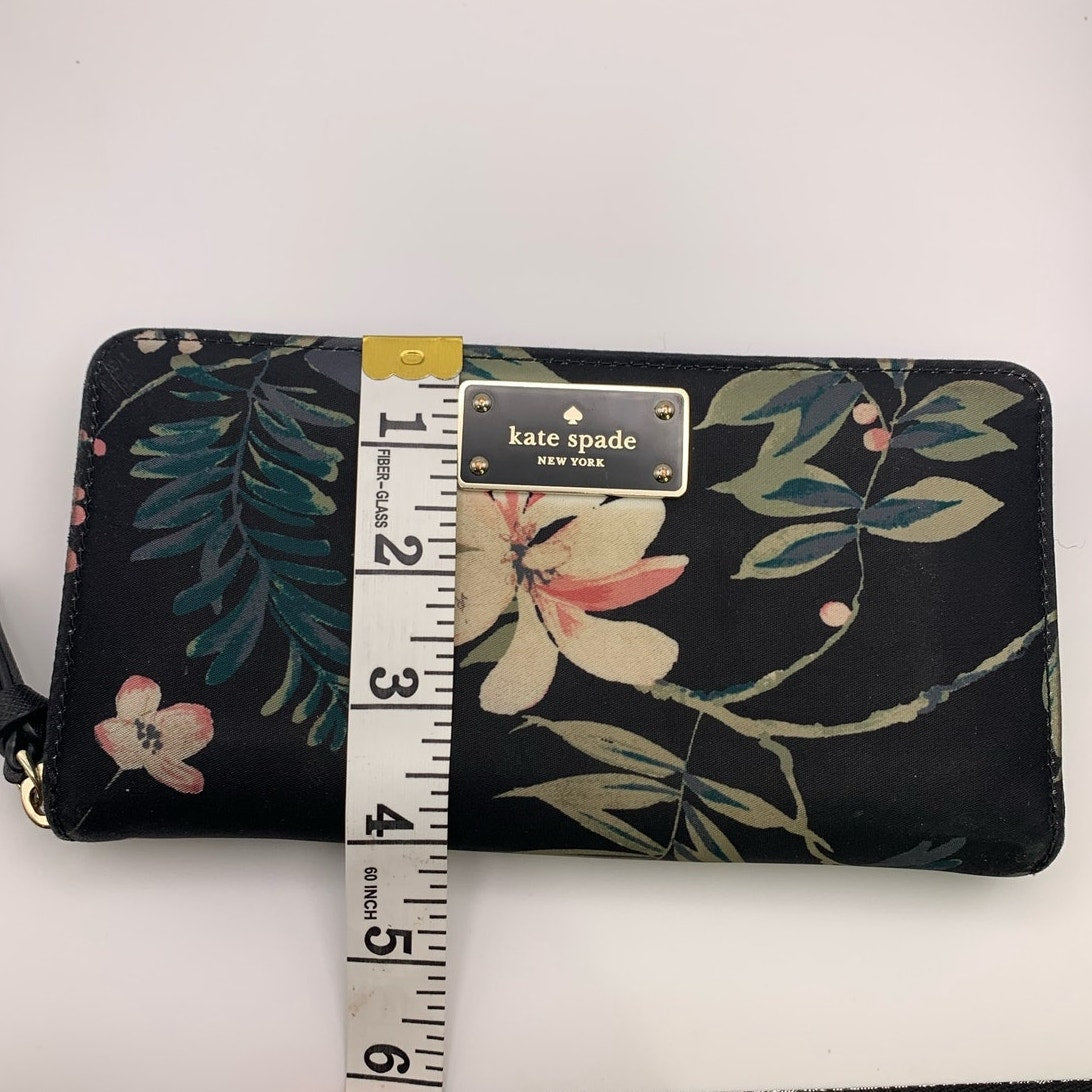 Kate Spade New York Black Wilson Road Botanical Neda Wallet