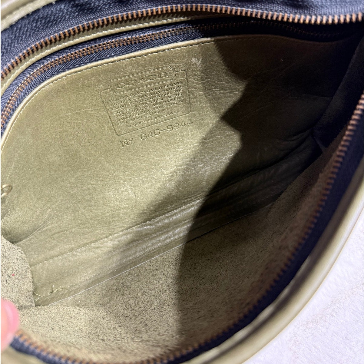 Vintage Coach 9944 Taylor Olive Green Crossbody