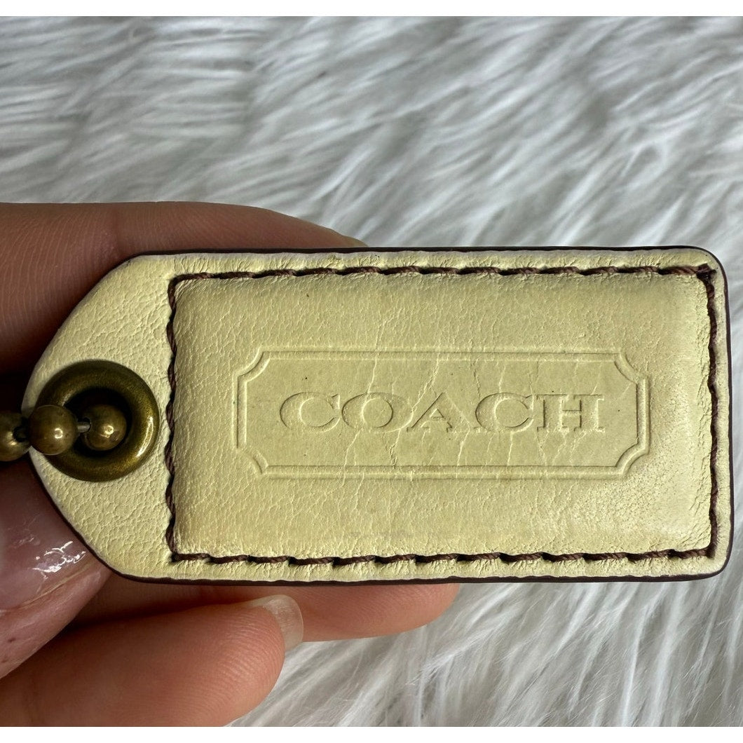 COACH y2k Cream Fob Bag Charm Hang tag Hangtag