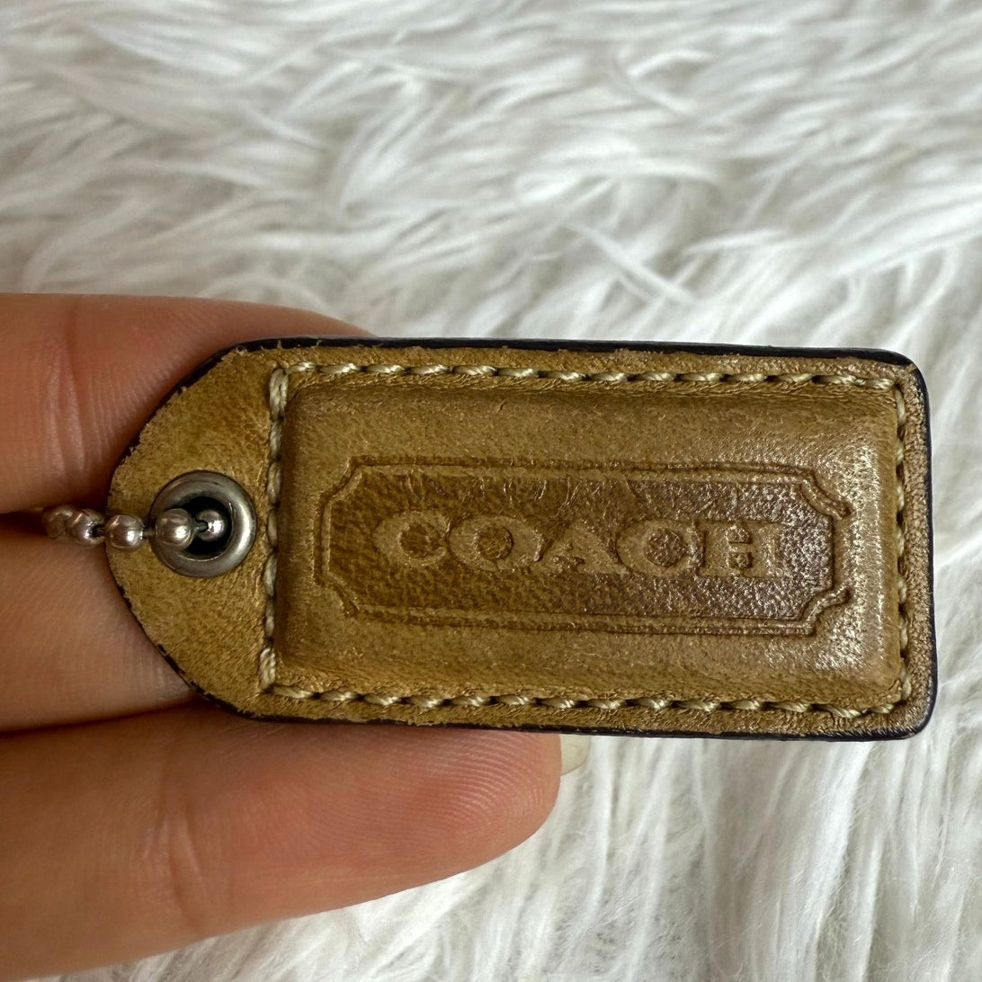 1.5" y2k COACH Vintage Fob Bag Charm Hang tag Hangtag
