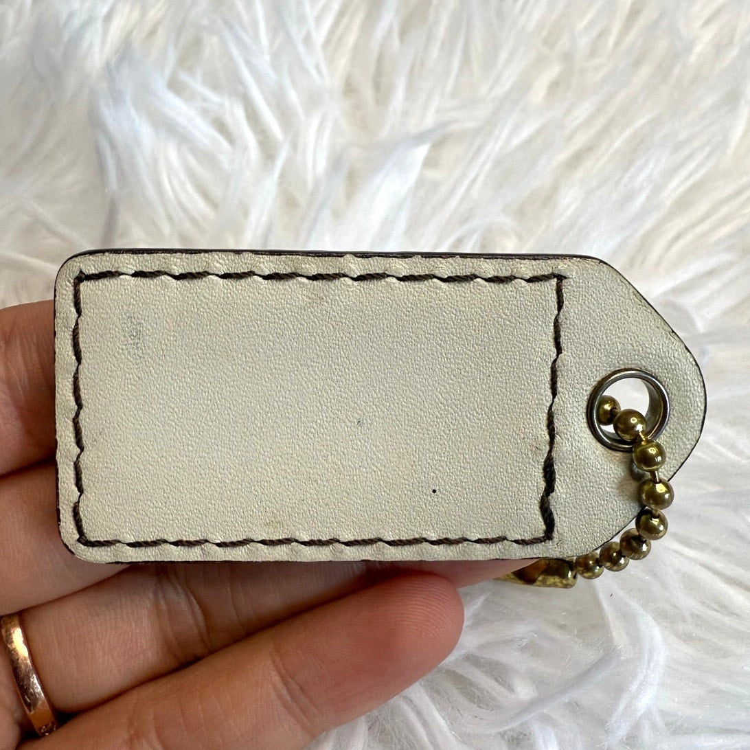 2" y2k COACH Vintage Fob Bag Charm Hang tag Hangtag