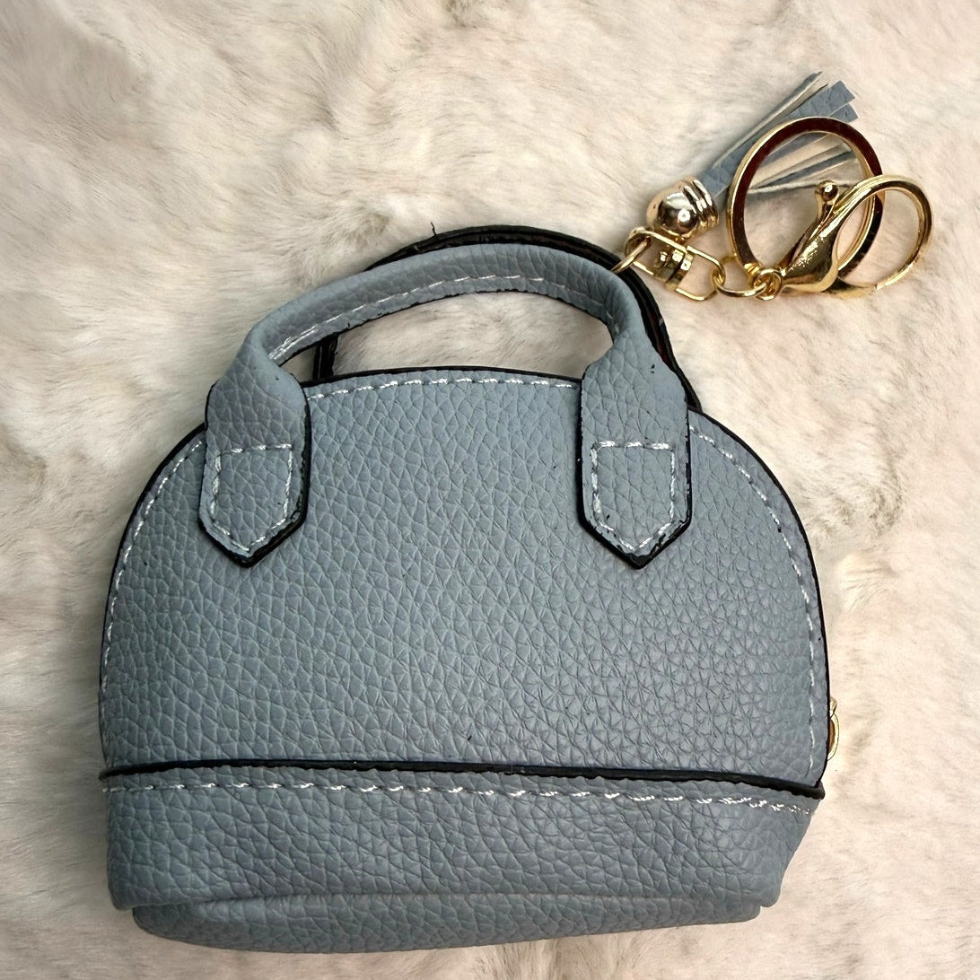 Mini Tote Bag Keychain Coin Purse Mini Pouch Zipper Fashion Charm Bag Charm