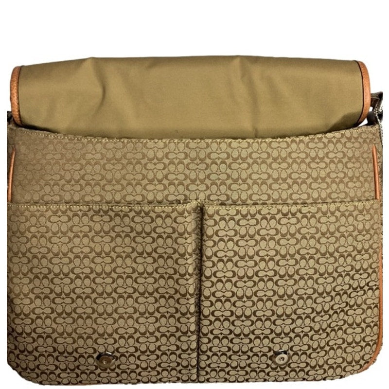 y2k COACH Signature Canvas Hudson Commuter Messenger Laptop Bag