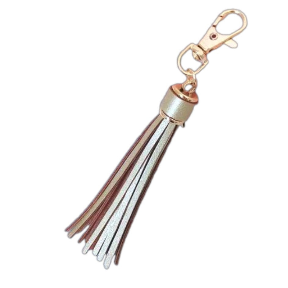 NEW Metallic Gold Tassel Bag Charm Tassels Keychains Purse Charms