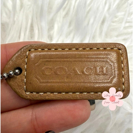 y2k 1.5" COACH Vintage Fob Bag Charm Hang tag Hangtag