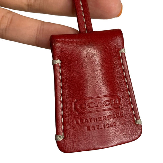 Vintage COACH Red Replacement Hang Tag Bag Charm