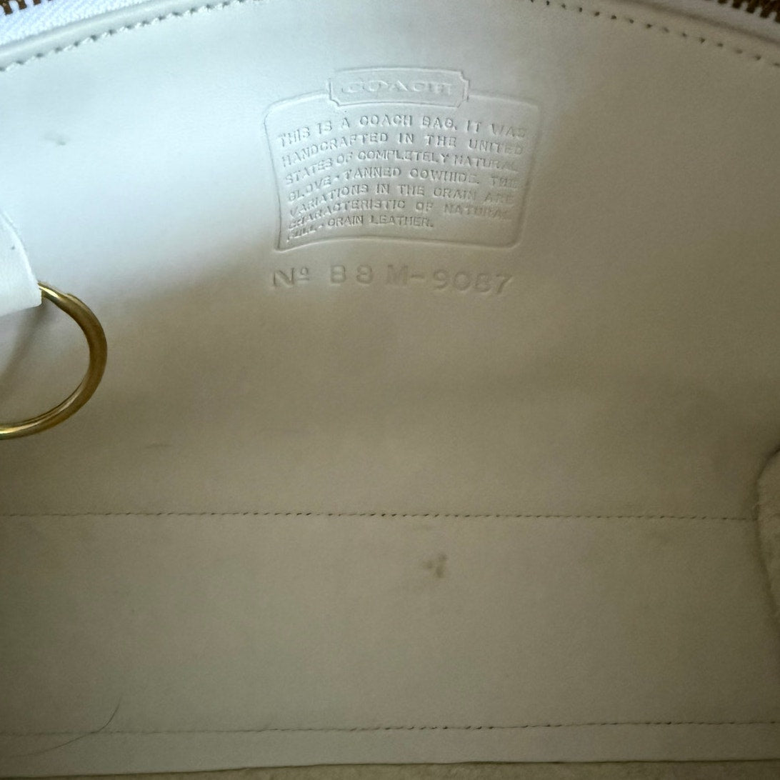 Vintage Coach Metropolis Zip Bag White 9087 Shoulder Bag Crossbody