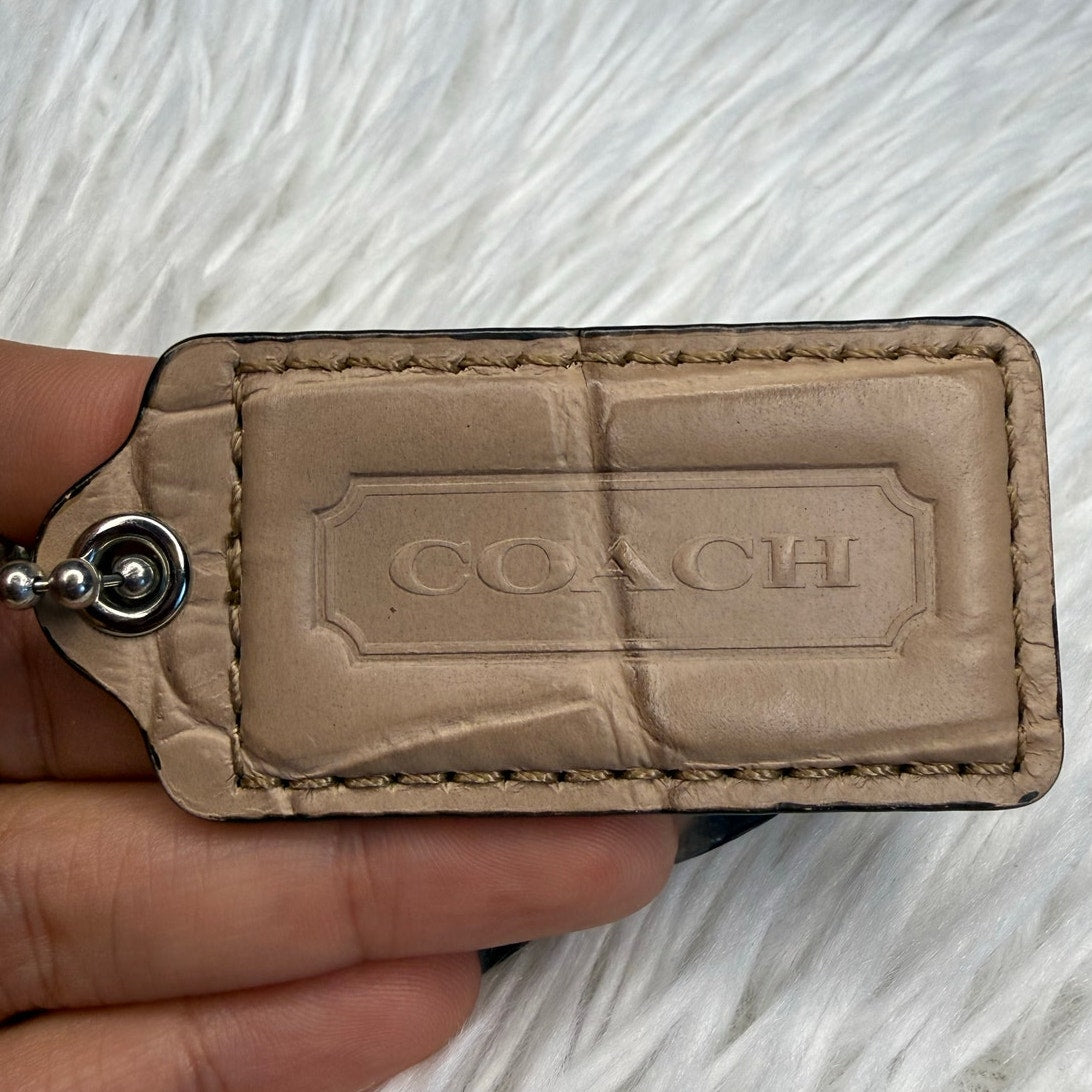 2.5" COACH Crocodile Fob Bag Charm Hang tag Hangtag