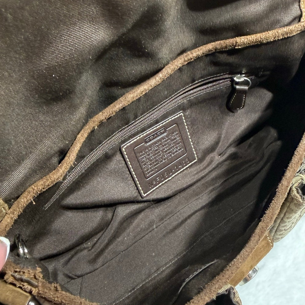 y2k COACH Vintage Brown Soho Flap Shoulder Bag
