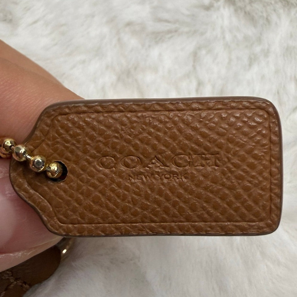 Coach Brown Replacement Hangtag Wristlet Strap