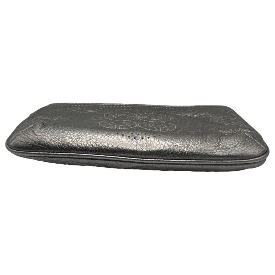 COACH Metallic Silver Wristlet