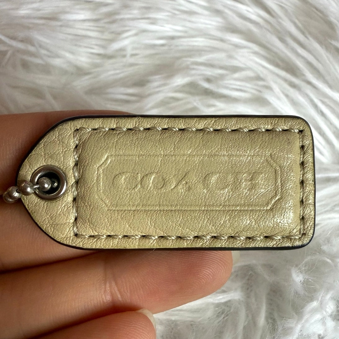 1.5" y2k COACH Vintage Fob Bag Charm Hang tag Hangtag