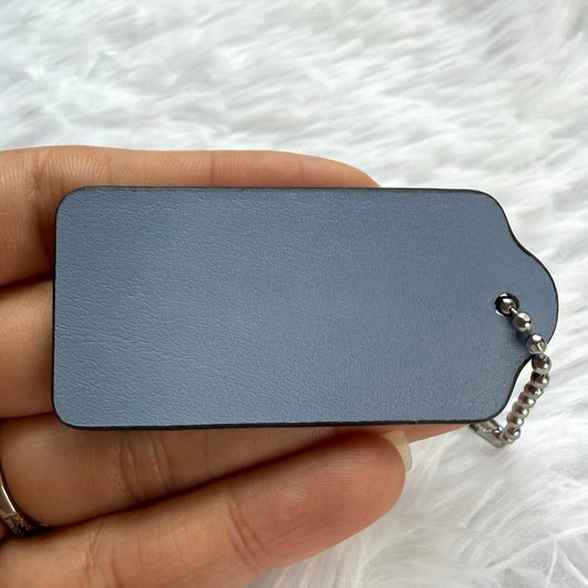 2" COACH Blue Fob Bag Charm Hang tag Hangtag