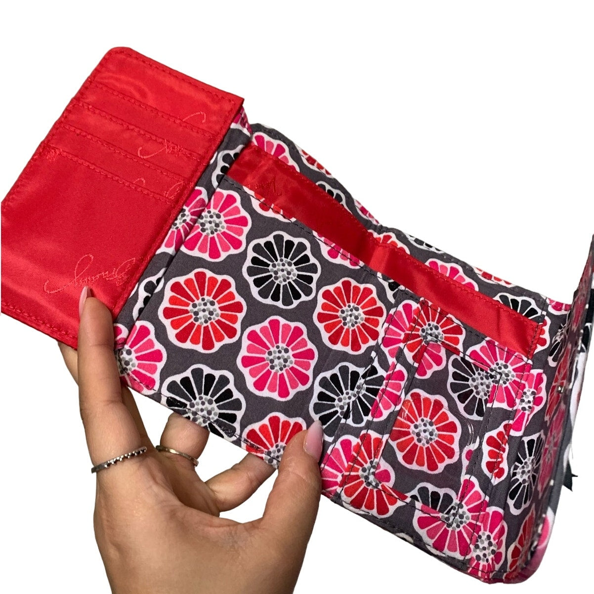 VERA BRADLEY Quilted Floral Bundle set of 3 Crossbody, Wallet, & Cosmetic Case