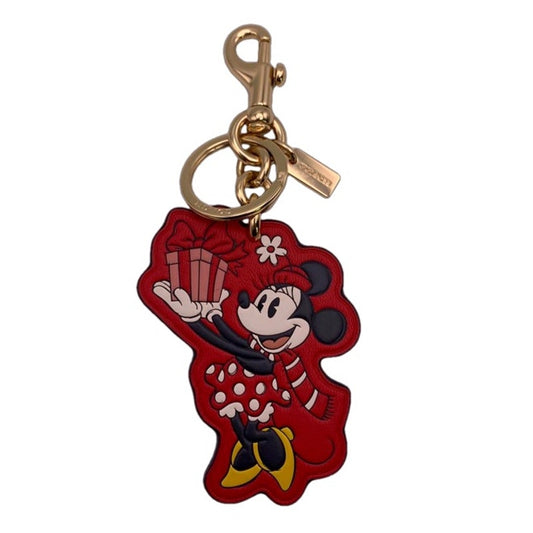 DISNEY X COACH Minnie Mouse Bag Charm Key Fob