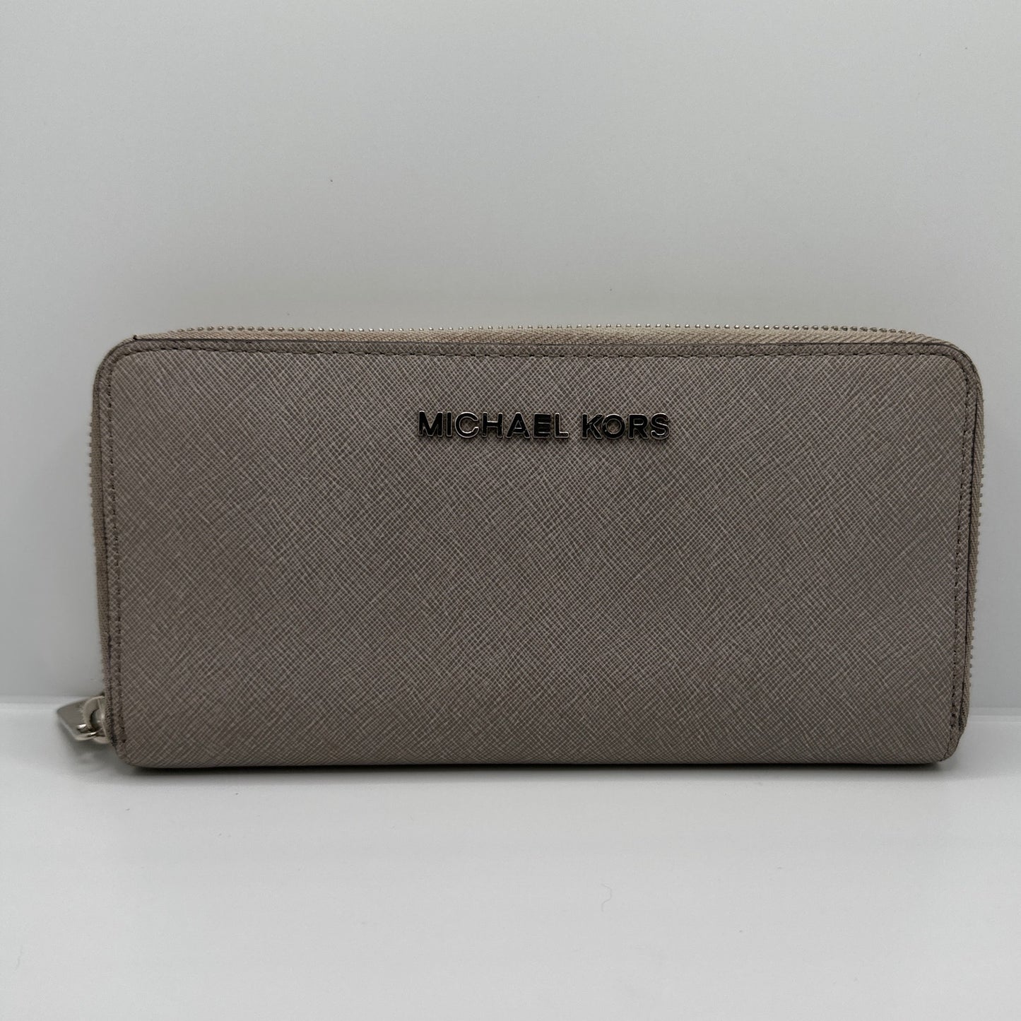 MICHAEL KORS Gray Zip Around Wallet