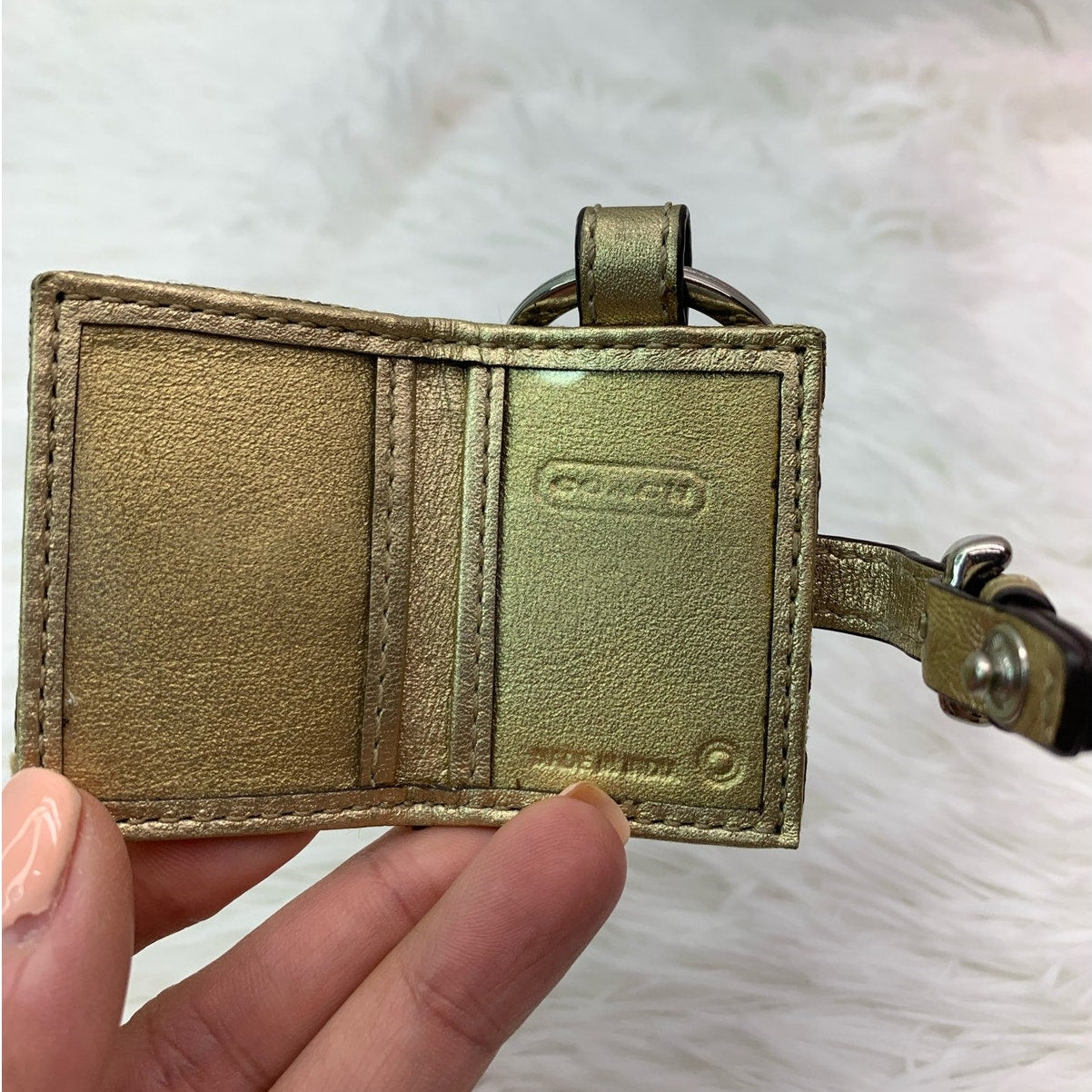 y2k COACH Signature Photo Picture Bag Charm