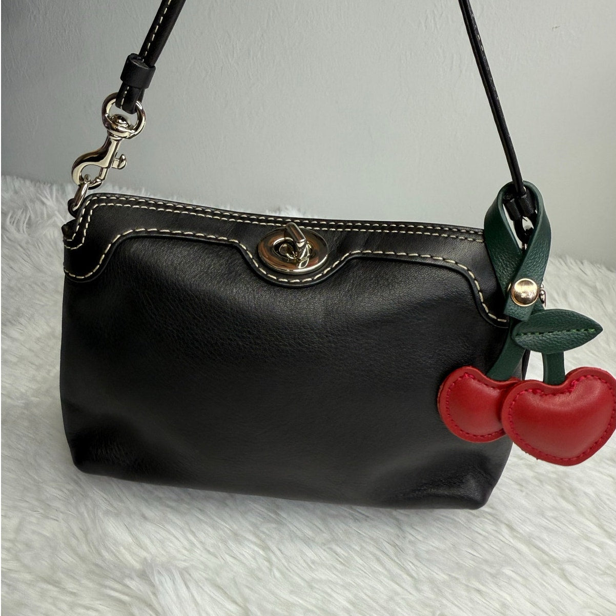 Fashion Cherry Heart Bag Charm Bag Jewelry