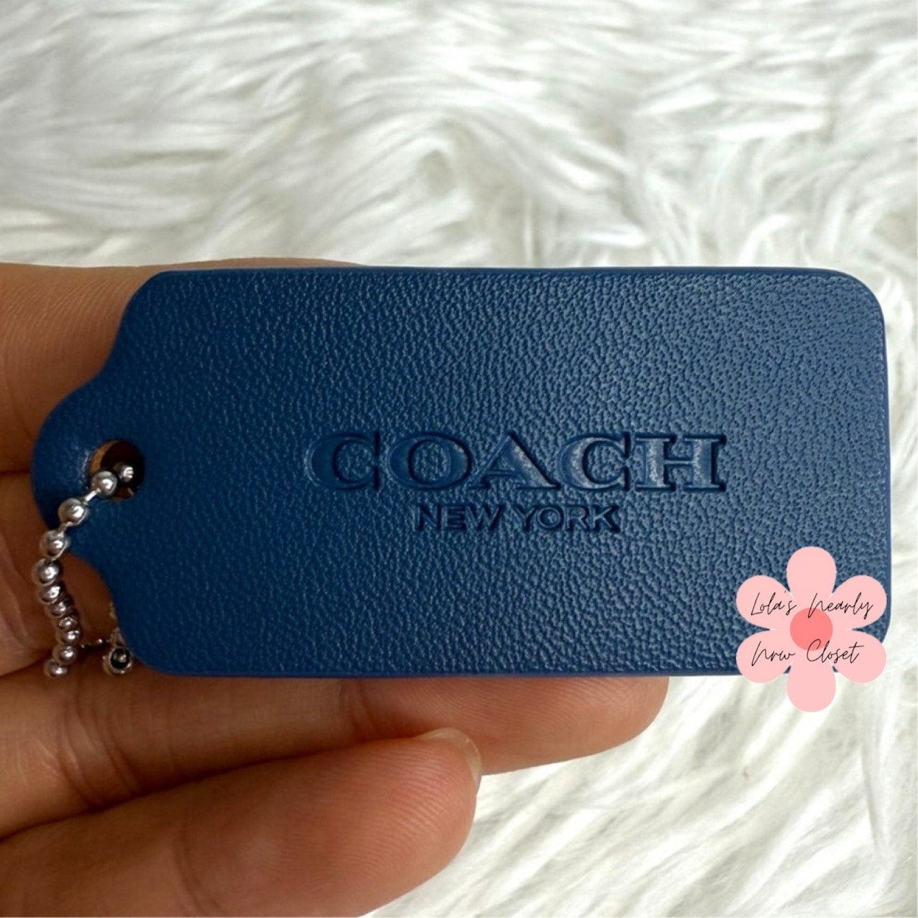 2" COACH Fob Bag Charm Hang tag Hangtag