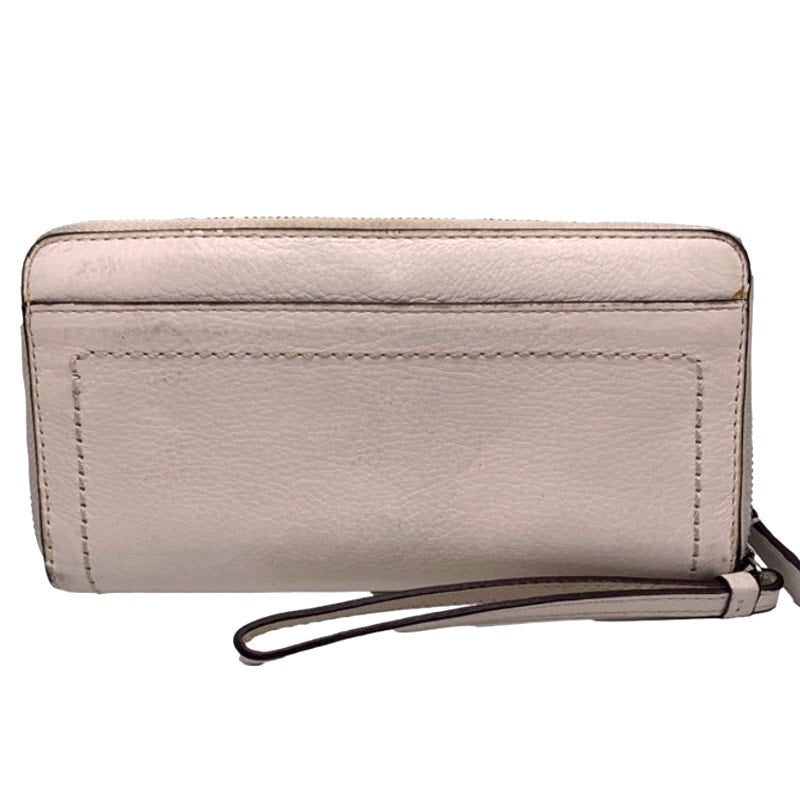 COACH Off White Zip Around Wallet