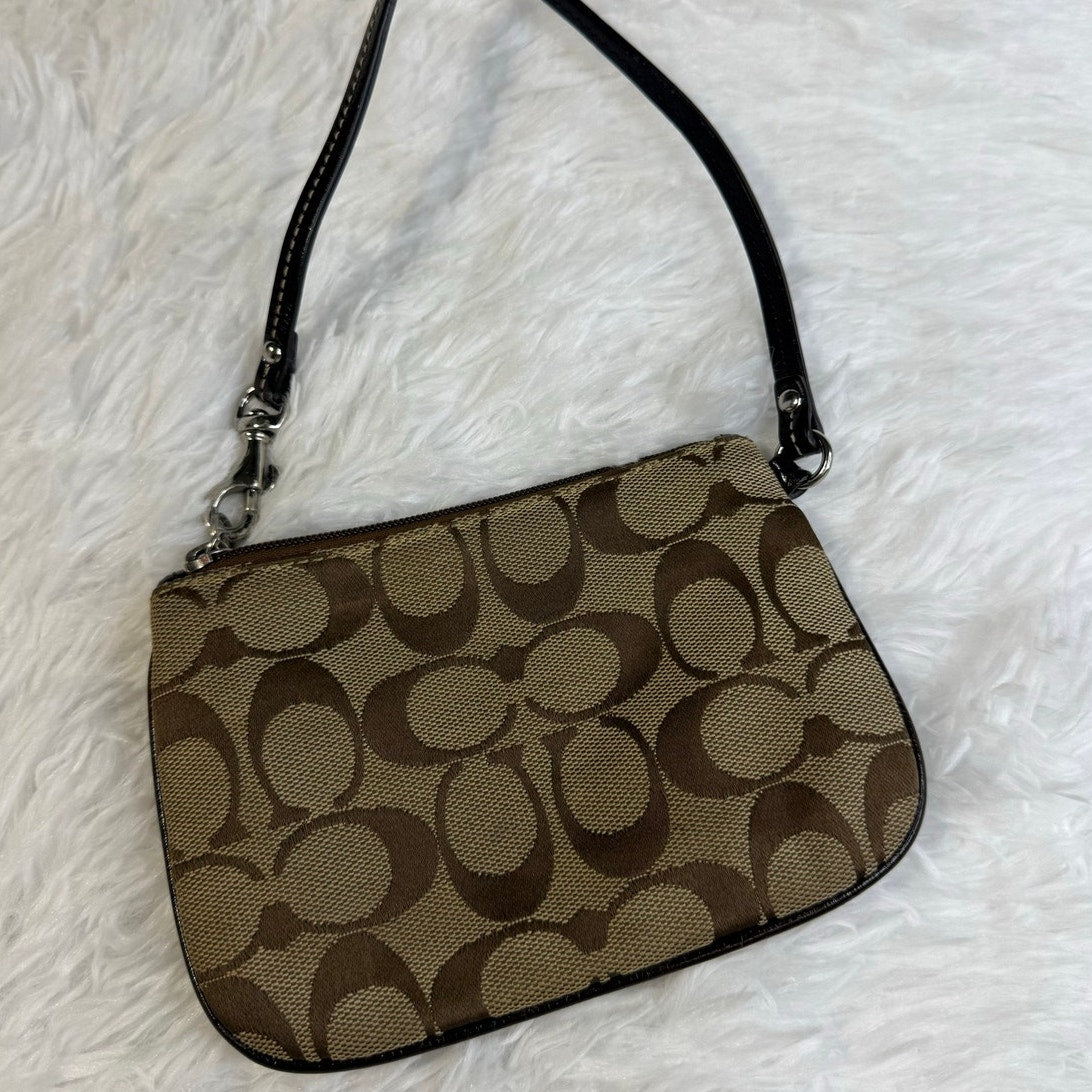 Coach Brown Wristlet