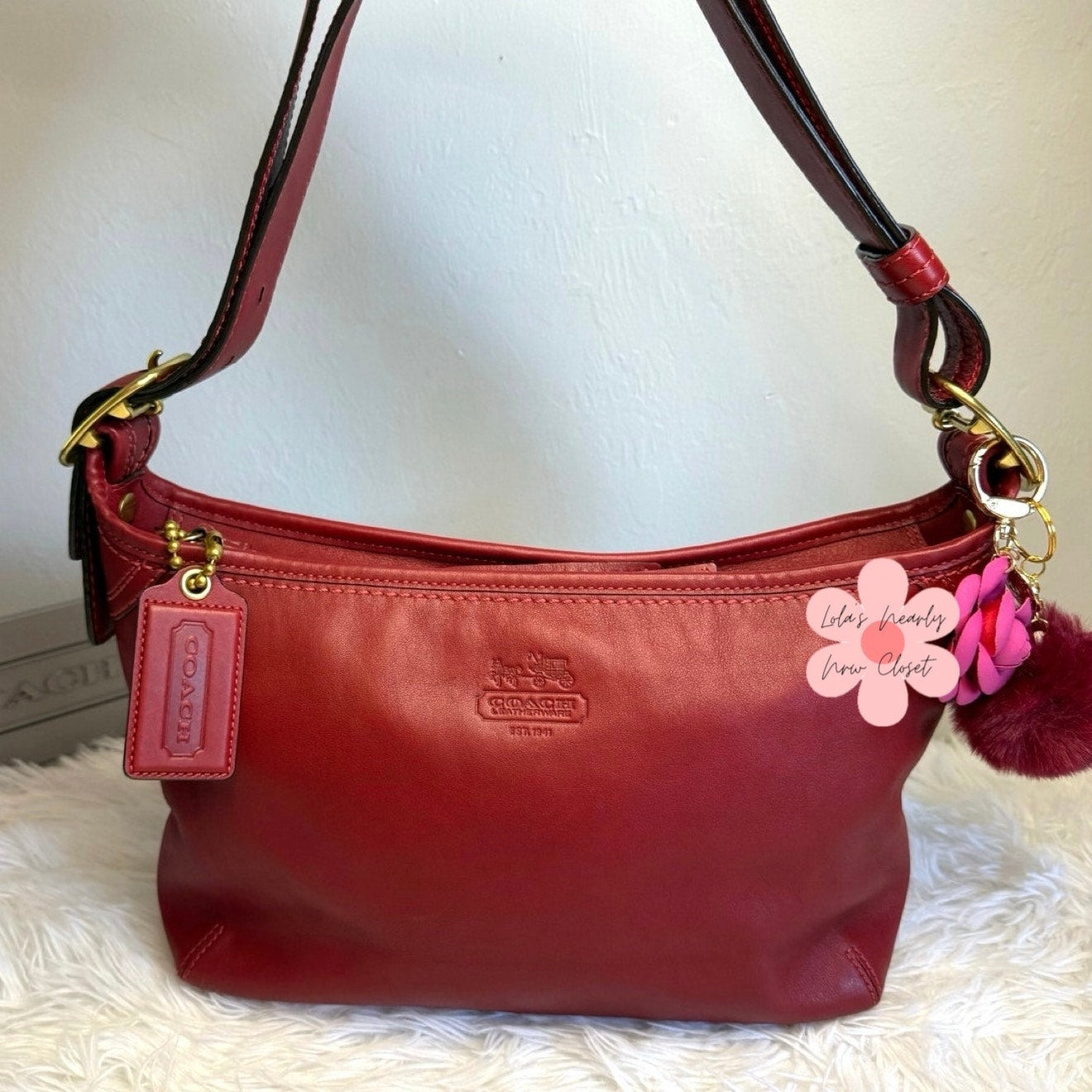 y2k COACH Legacy Red Crossbody Shoulder Bag